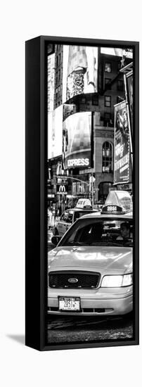 Door Posters - NYC Yellow Taxis / Cabs in Times Square by Night - Manhattan - New York-Philippe Hugonnard-Framed Stretched Canvas