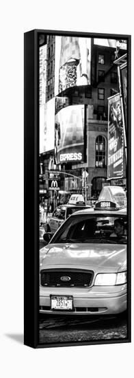 Door Posters - NYC Yellow Taxis / Cabs in Times Square by Night - Manhattan - New York-Philippe Hugonnard-Framed Stretched Canvas