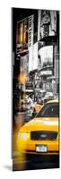 Door Posters - NYC Yellow Taxis / Cabs in Times Square by Night - Manhattan - New York-Philippe Hugonnard-Mounted Photographic Print