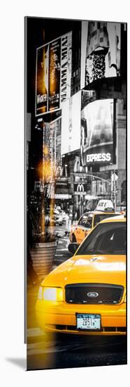 Door Posters - NYC Yellow Taxis / Cabs in Times Square by Night - Manhattan - New York-Philippe Hugonnard-Mounted Photographic Print