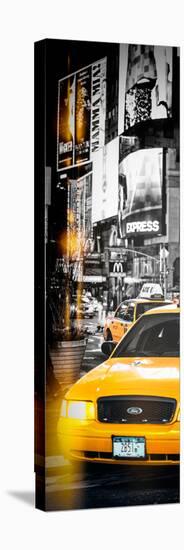 Door Posters - NYC Yellow Taxis / Cabs in Times Square by Night - Manhattan - New York-Philippe Hugonnard-Stretched Canvas
