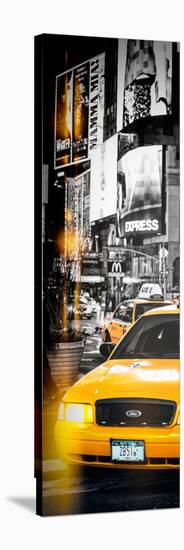 Door Posters - NYC Yellow Taxis / Cabs in Times Square by Night - Manhattan - New York-Philippe Hugonnard-Stretched Canvas