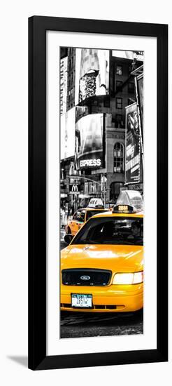 Door Posters - NYC Yellow Taxis / Cabs in Times Square by Night - Manhattan - New York-Philippe Hugonnard-Framed Photographic Print