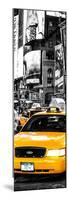 Door Posters - NYC Yellow Taxis / Cabs in Times Square by Night - Manhattan - New York-Philippe Hugonnard-Mounted Photographic Print