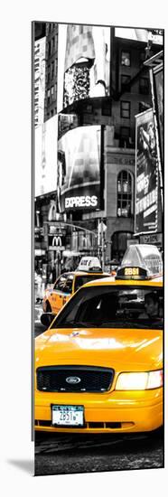 Door Posters - NYC Yellow Taxis / Cabs in Times Square by Night - Manhattan - New York-Philippe Hugonnard-Mounted Photographic Print