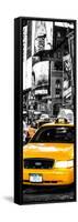 Door Posters - NYC Yellow Taxis / Cabs in Times Square by Night - Manhattan - New York-Philippe Hugonnard-Framed Stretched Canvas