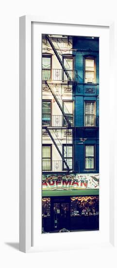 Door Posters - Old Red and White Facade in Times Square - Manhattan - New York - USA-Philippe Hugonnard-Framed Photographic Print