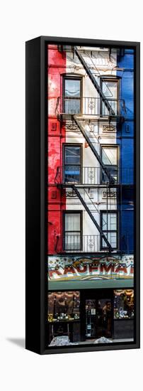 Door Posters - Old Red and White Facade in Times Square - Manhattan - New York - USA-Philippe Hugonnard-Framed Stretched Canvas