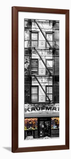 Door Posters - Old Red and White Facade in Times Square - Manhattan - New York - USA-Philippe Hugonnard-Framed Photographic Print