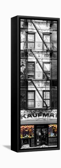 Door Posters - Old Red and White Facade in Times Square - Manhattan - New York - USA-Philippe Hugonnard-Framed Stretched Canvas