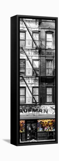 Door Posters - Old Red and White Facade in Times Square - Manhattan - New York - USA-Philippe Hugonnard-Framed Stretched Canvas