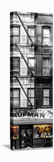 Door Posters - Old Red and White Facade in Times Square - Manhattan - New York - USA-Philippe Hugonnard-Stretched Canvas