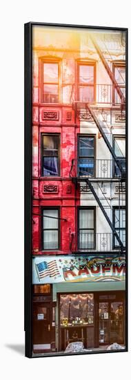 Door Posters - Old Red and White Facade in Times Square - Manhattan - New York - USA-Philippe Hugonnard-Framed Photographic Print