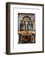 Door Posters - Old Red and White Facade in Times Square - Manhattan - New York - USA-Philippe Hugonnard-Framed Art Print