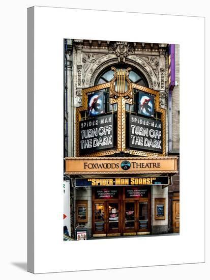 Door Posters - Old Red and White Facade in Times Square - Manhattan - New York - USA-Philippe Hugonnard-Stretched Canvas
