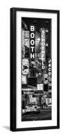 Door Posters - The Booth Theatre at Broadway - Urban Street Scene by Night with a NYPD Police Car-Philippe Hugonnard-Framed Premium Photographic Print