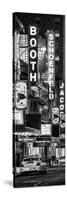 Door Posters - The Booth Theatre at Broadway - Urban Street Scene by Night with a NYPD Police Car-Philippe Hugonnard-Stretched Canvas