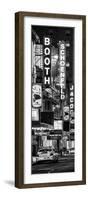 Door Posters - The Booth Theatre at Broadway - Urban Street Scene by Night with a NYPD Police Car-Philippe Hugonnard-Framed Photographic Print