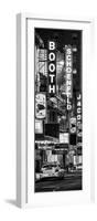 Door Posters - The Booth Theatre at Broadway - Urban Street Scene by Night with a NYPD Police Car-Philippe Hugonnard-Framed Photographic Print