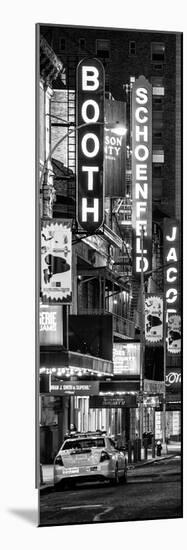 Door Posters - The Booth Theatre at Broadway - Urban Street Scene by Night with a NYPD Police Car-Philippe Hugonnard-Mounted Photographic Print