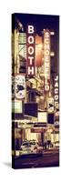 Door Posters - The Booth Theatre at Broadway - Urban Street Scene by Night with a NYPD Police Car-Philippe Hugonnard-Stretched Canvas