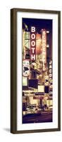 Door Posters - The Booth Theatre at Broadway - Urban Street Scene by Night with a NYPD Police Car-Philippe Hugonnard-Framed Photographic Print