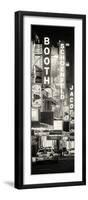 Door Posters - The Booth Theatre at Broadway - Urban Street Scene by Night with a NYPD Police Car-Philippe Hugonnard-Framed Photographic Print