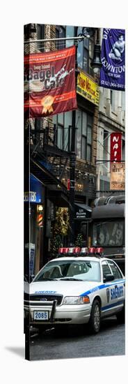 Door Posters - Urban Street Scene with NYC Sheriff Car in Fulton Street - Manhattan-Philippe Hugonnard-Stretched Canvas