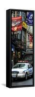 Door Posters - Urban Street Scene with NYC Sheriff Car in Fulton Street - Manhattan-Philippe Hugonnard-Framed Stretched Canvas