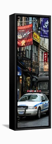 Door Posters - Urban Street Scene with NYC Sheriff Car in Fulton Street - Manhattan-Philippe Hugonnard-Framed Stretched Canvas