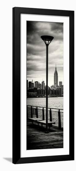 Door Posters - View of Manhattan with the Empire State Building a Jetty in Brooklyn-Philippe Hugonnard-Framed Photographic Print