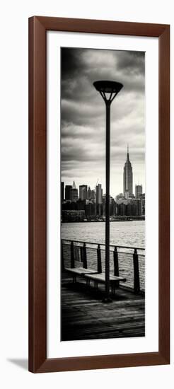 Door Posters - View of Manhattan with the Empire State Building a Jetty in Brooklyn-Philippe Hugonnard-Framed Photographic Print