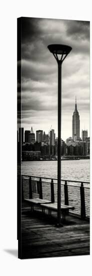 Door Posters - View of Manhattan with the Empire State Building a Jetty in Brooklyn-Philippe Hugonnard-Stretched Canvas