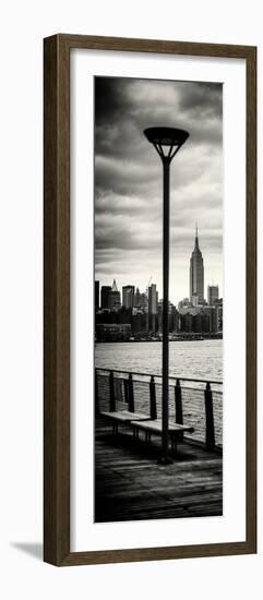 Door Posters - View of Manhattan with the Empire State Building a Jetty in Brooklyn-Philippe Hugonnard-Framed Photographic Print