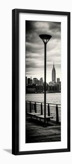 Door Posters - View of Manhattan with the Empire State Building a Jetty in Brooklyn-Philippe Hugonnard-Framed Photographic Print