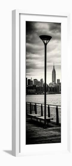 Door Posters - View of Manhattan with the Empire State Building a Jetty in Brooklyn-Philippe Hugonnard-Framed Photographic Print