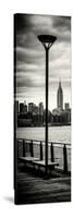 Door Posters - View of Manhattan with the Empire State Building a Jetty in Brooklyn-Philippe Hugonnard-Stretched Canvas