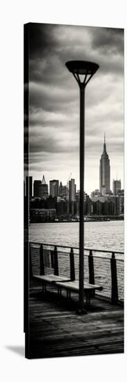 Door Posters - View of Manhattan with the Empire State Building a Jetty in Brooklyn-Philippe Hugonnard-Stretched Canvas