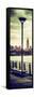 Door Posters - View of Manhattan with the Empire State Building a Jetty in Brooklyn-Philippe Hugonnard-Framed Stretched Canvas