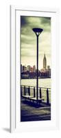 Door Posters - View of Manhattan with the Empire State Building a Jetty in Brooklyn-Philippe Hugonnard-Framed Photographic Print