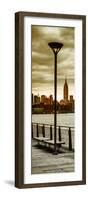 Door Posters - View of Manhattan with the Empire State Building a Jetty in Brooklyn-Philippe Hugonnard-Framed Photographic Print