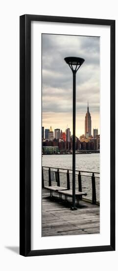 Door Posters - View of Manhattan with the Empire State Building a Jetty in Brooklyn-Philippe Hugonnard-Framed Photographic Print