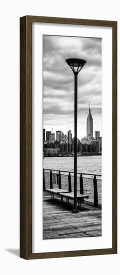 Door Posters - View of Manhattan with the Empire State Building a Jetty in Brooklyn-Philippe Hugonnard-Framed Photographic Print