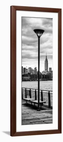 Door Posters - View of Manhattan with the Empire State Building a Jetty in Brooklyn-Philippe Hugonnard-Framed Photographic Print