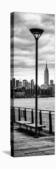 Door Posters - View of Manhattan with the Empire State Building a Jetty in Brooklyn-Philippe Hugonnard-Stretched Canvas