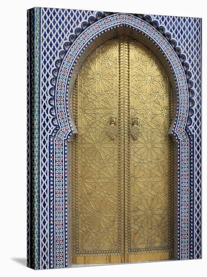 Door, Royal Palace Gates, Fez, Morocco, North Africa, Africa-Vincenzo Lombardo-Stretched Canvas