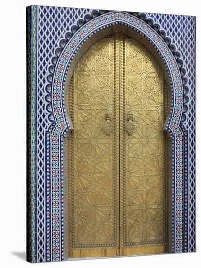 Door, Royal Palace Gates, Fez, Morocco, North Africa, Africa-Vincenzo Lombardo-Stretched Canvas