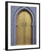 Door, Royal Palace Gates, Fez, Morocco, North Africa, Africa-Vincenzo Lombardo-Framed Photographic Print