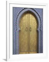 Door, Royal Palace Gates, Fez, Morocco, North Africa, Africa-Vincenzo Lombardo-Framed Photographic Print