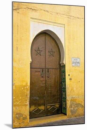 Door to Mosque, Medina, Meknes, Morocco, North Africa, Africa-Neil Farrin-Mounted Photographic Print
